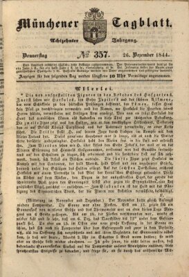 Münchener Tagblatt Donnerstag 26. Dezember 1844