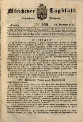 Münchener Tagblatt Sonntag 29. Dezember 1844