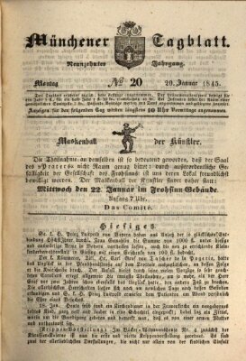 Münchener Tagblatt Montag 20. Januar 1845