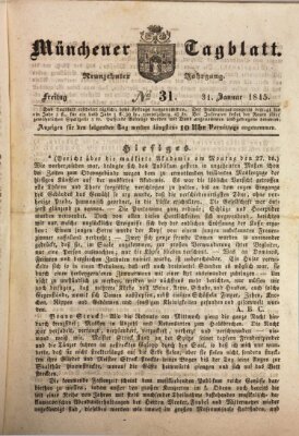 Münchener Tagblatt Freitag 31. Januar 1845