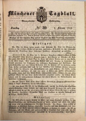 Münchener Tagblatt Samstag 8. Februar 1845