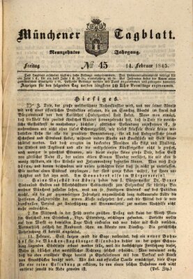 Münchener Tagblatt Freitag 14. Februar 1845