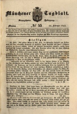 Münchener Tagblatt Montag 24. Februar 1845