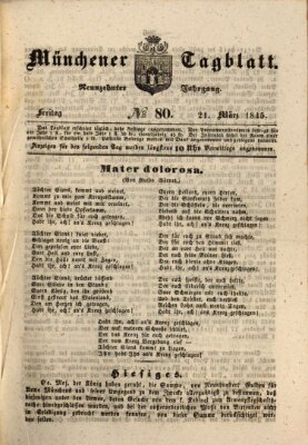 Münchener Tagblatt Freitag 21. März 1845