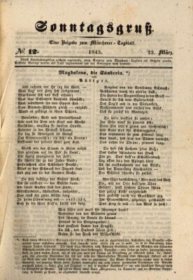 Münchener Tagblatt Sonntag 23. März 1845