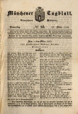 Münchener Tagblatt Donnerstag 27. März 1845