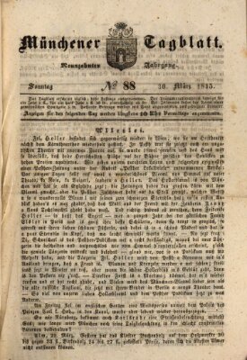 Münchener Tagblatt Sonntag 30. März 1845