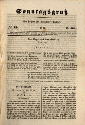 Münchener Tagblatt Samstag 29. März 1845