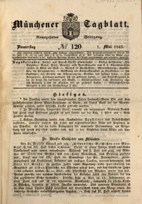 Münchener Tagblatt Donnerstag 1. Mai 1845