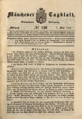 Münchener Tagblatt Mittwoch 7. Mai 1845