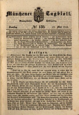 Münchener Tagblatt Samstag 17. Mai 1845