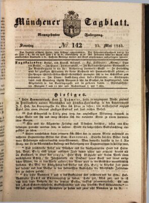 Münchener Tagblatt Sonntag 25. Mai 1845