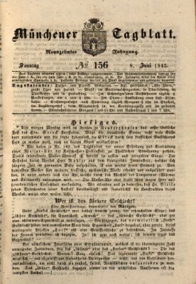 Münchener Tagblatt Sonntag 8. Juni 1845