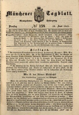 Münchener Tagblatt Dienstag 10. Juni 1845