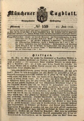 Münchener Tagblatt Mittwoch 11. Juni 1845