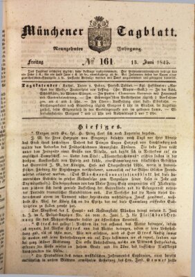 Münchener Tagblatt Freitag 13. Juni 1845