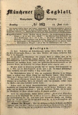 Münchener Tagblatt Samstag 14. Juni 1845