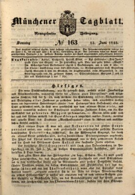 Münchener Tagblatt Sonntag 15. Juni 1845