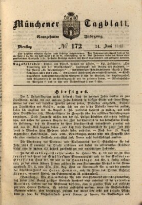 Münchener Tagblatt Dienstag 24. Juni 1845