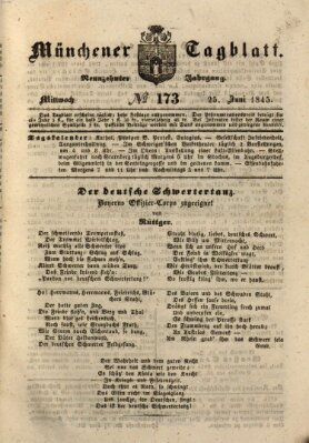 Münchener Tagblatt Mittwoch 25. Juni 1845