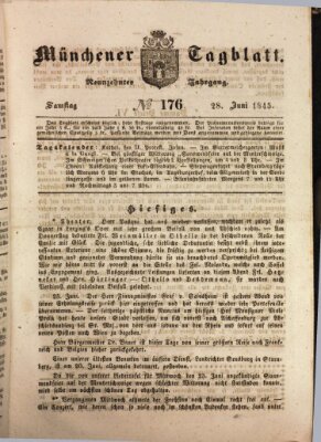 Münchener Tagblatt Samstag 28. Juni 1845