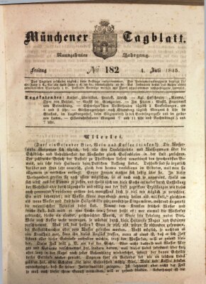 Münchener Tagblatt Freitag 4. Juli 1845