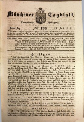 Münchener Tagblatt Donnerstag 10. Juli 1845