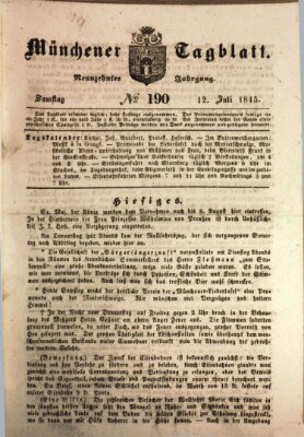 Münchener Tagblatt Samstag 12. Juli 1845