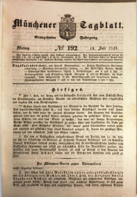 Münchener Tagblatt Montag 14. Juli 1845