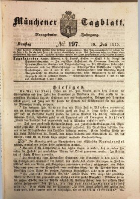 Münchener Tagblatt Samstag 19. Juli 1845