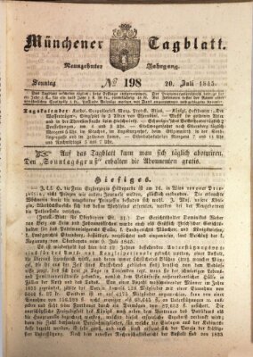 Münchener Tagblatt Sonntag 20. Juli 1845