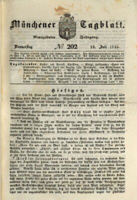 Münchener Tagblatt Donnerstag 24. Juli 1845