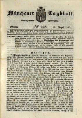 Münchener Tagblatt Montag 18. August 1845