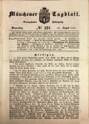 Münchener Tagblatt Donnerstag 21. August 1845