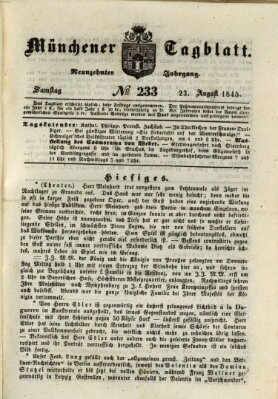 Münchener Tagblatt Samstag 23. August 1845