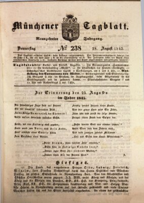 Münchener Tagblatt Donnerstag 28. August 1845