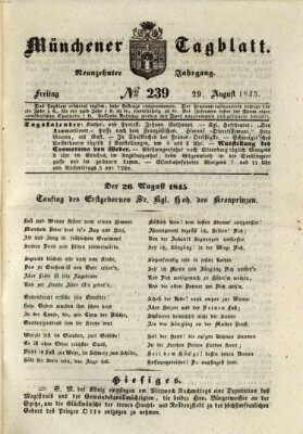 Münchener Tagblatt Freitag 29. August 1845