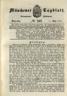 Münchener Tagblatt Donnerstag 4. September 1845