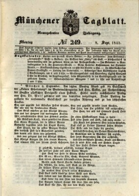 Münchener Tagblatt Montag 8. September 1845