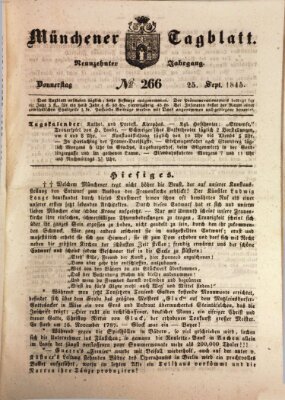 Münchener Tagblatt Donnerstag 25. September 1845