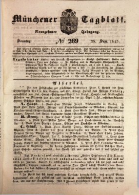 Münchener Tagblatt Sonntag 28. September 1845