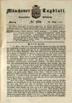 Münchener Tagblatt Montag 29. September 1845