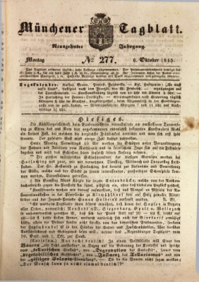 Münchener Tagblatt Montag 6. Oktober 1845