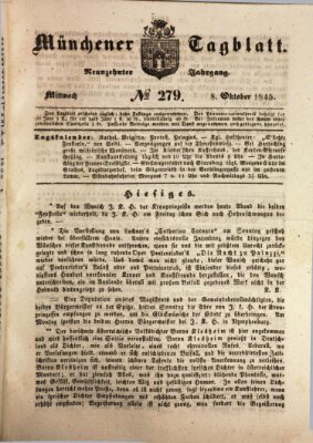 Münchener Tagblatt Mittwoch 8. Oktober 1845