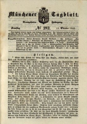 Münchener Tagblatt Samstag 11. Oktober 1845