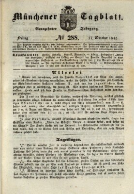 Münchener Tagblatt Freitag 17. Oktober 1845