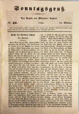 Münchener Tagblatt Sonntag 19. Oktober 1845