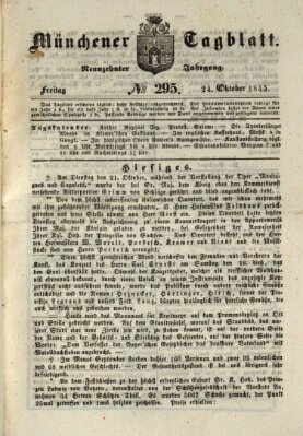 Münchener Tagblatt Freitag 24. Oktober 1845