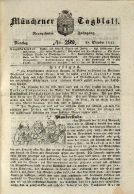 Münchener Tagblatt Dienstag 28. Oktober 1845