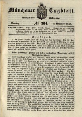 Münchener Tagblatt Sonntag 2. November 1845